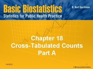 Chapter 18 CrossTabulated Counts Part A 162022 1