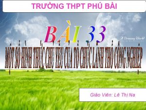 TRNG THPT PH BI Gio Vin L Th