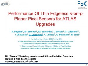 Performance Of Thin Edgeless nonp Planar Pixel Sensors