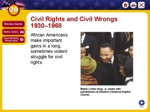 Civil Rights and Civil Wrongs 1930 1968 African