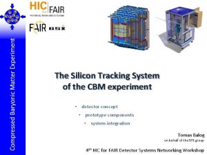 The Silicon Tracking System of the CBM experiment