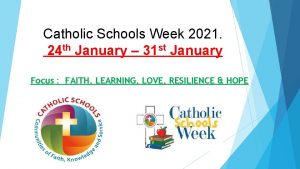 Catholic Schools Week 2021 24 th January 31