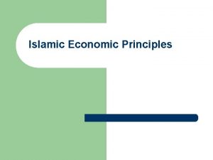 Islamic Economic Principles Religion of Islam l Islam