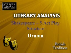 Shakespeare 5 Act Play Structure Drama Drama instead
