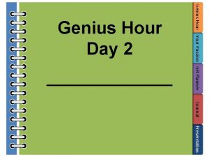 Genius Hour Your Passion GH Planner Genius Hour