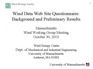 1 Wind Energy Center Wind Data Web Site