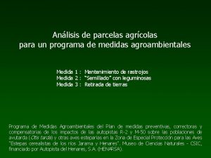 Anlisis de parcelas agrcolas para un programa de