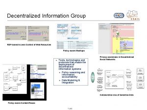 Decentralized Information Group RDFbased Access Control of Web