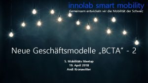 innolab smart mobility Kronawitter Innovation Gmb H Gemeinsam