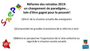 Rforme des retraites 2019 un changement de paradigme