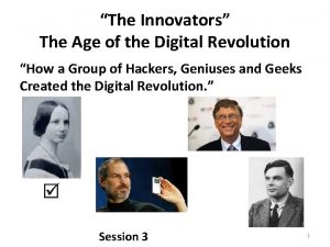 The Innovators The Age of the Digital Revolution