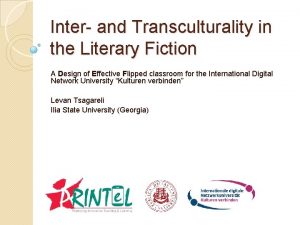 Inter and Transculturality in the Literary Fiction A