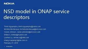 NSD model in ONAP service descriptors Thinh Nguyenphu