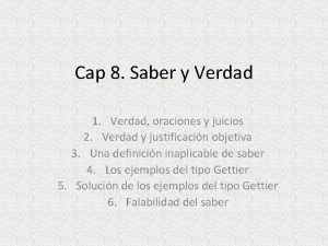 Cap 8 Saber y Verdad 1 Verdad oraciones