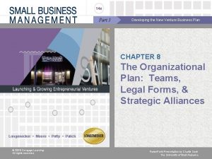 Part 3 Developing the New Venture Business Plan