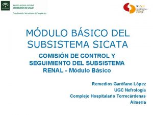 MDULO BSICO DEL SUBSISTEMA SICATA COMISIN DE CONTROL