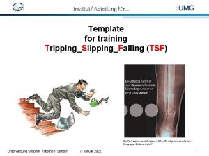 Institut Abteilung fr Template for training TrippingSlippingFalling TSF