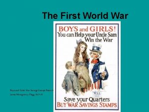 The First World War Boys and Girls War