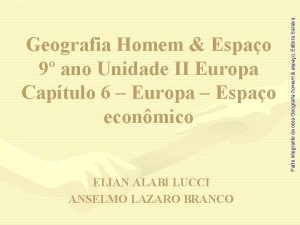 ELIAN ALABI LUCCI ANSELMO LAZARO BRANCO Parte integrante