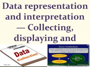 Data representation and interpretation Collecting displaying and interpreting