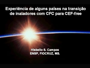 Experincia de alguns pases na transio de inaladores