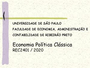 UNIVERSIDADE DE SO PAULO FACULDADE DE ECONOMIA ADMINISTRAO