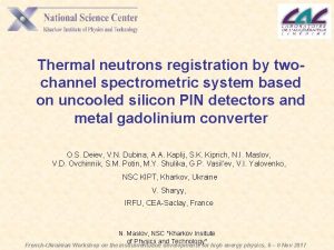 Thermal neutrons registration by twochannel spectrometric system based
