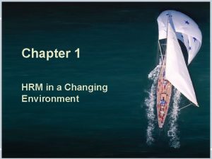 Chapter 1 HRM in a Changing Environment Fundamentals