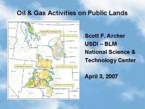Oil Gas Activities on Public Lands Scott F