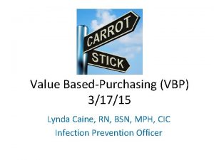 Value BasedPurchasing VBP 31715 Lynda Caine RN BSN