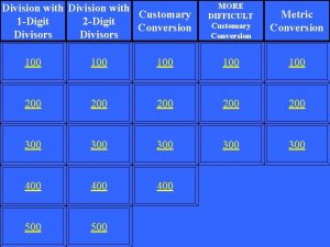 Division with Customary 1 Digit 2 Digit Conversion