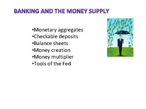 Monetary aggregates Checkable deposits Balance sheets Money creation