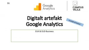 D 1 Digitalt artefakt Google Analytics EUX EUD