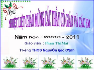 Gio vin Phm Th Mai Tr ng THCS