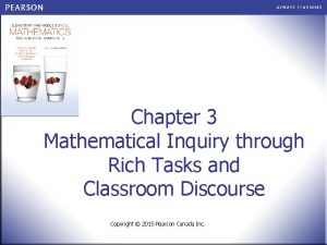 Chapter 3 Mathematical Inquiry through Rich Tasks and