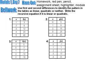Homework red pen pencil assignment sheet highlighter module