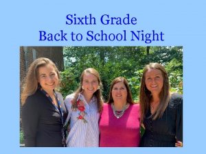 Sixth Grade Back to School Night Tax Referendum