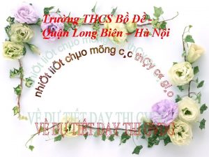 Trng THCS B Qun Long Bin H Ni