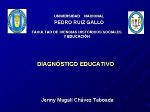 UNIVERSIDAD NACIONAL PEDRO RUIZ GALLO FACULTAD DE CIENCIAS