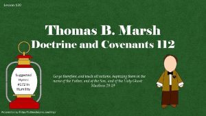 Have You Ever Experienced 1835 Thomas B Marsh