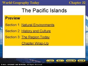 World Geography Today The Pacific Islands Preview Section