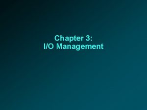 Chapter 3 IO Management printf and scanf function