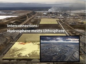 Interconnections Hydrosphere meets Lithosphere What is the lithosphere