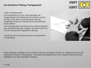 Die mndliche Prfung Fachgesprch Lieber Prfungsexperte Die Berufsbildung