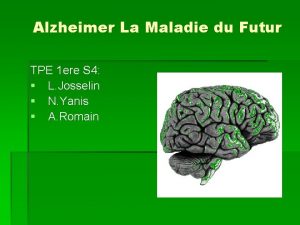 Alzheimer La Maladie du Futur TPE 1 ere