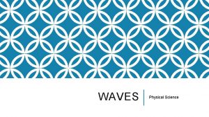 WAVES Physical Science WAVES All waves carry energy
