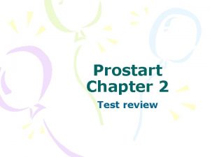Prostart Chapter 2 Test review A food safety