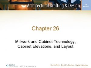 Chapter 26 Millwork and Cabinet Technology Cabinet Elevations