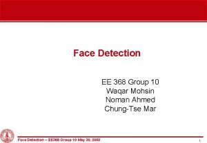 Face Detection EE 368 Group 10 Waqar Mohsin