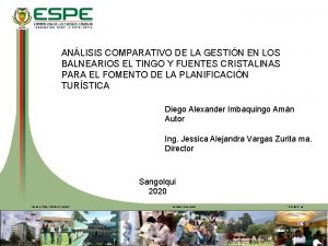 ANLISIS COMPARATIVO DE LA GESTIN EN LOS BALNEARIOS